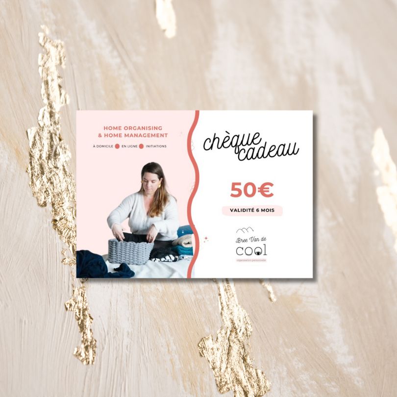 cheque cadeau home organising 50