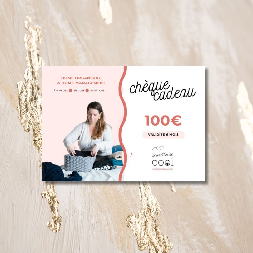 cheque cadeau home organising 100