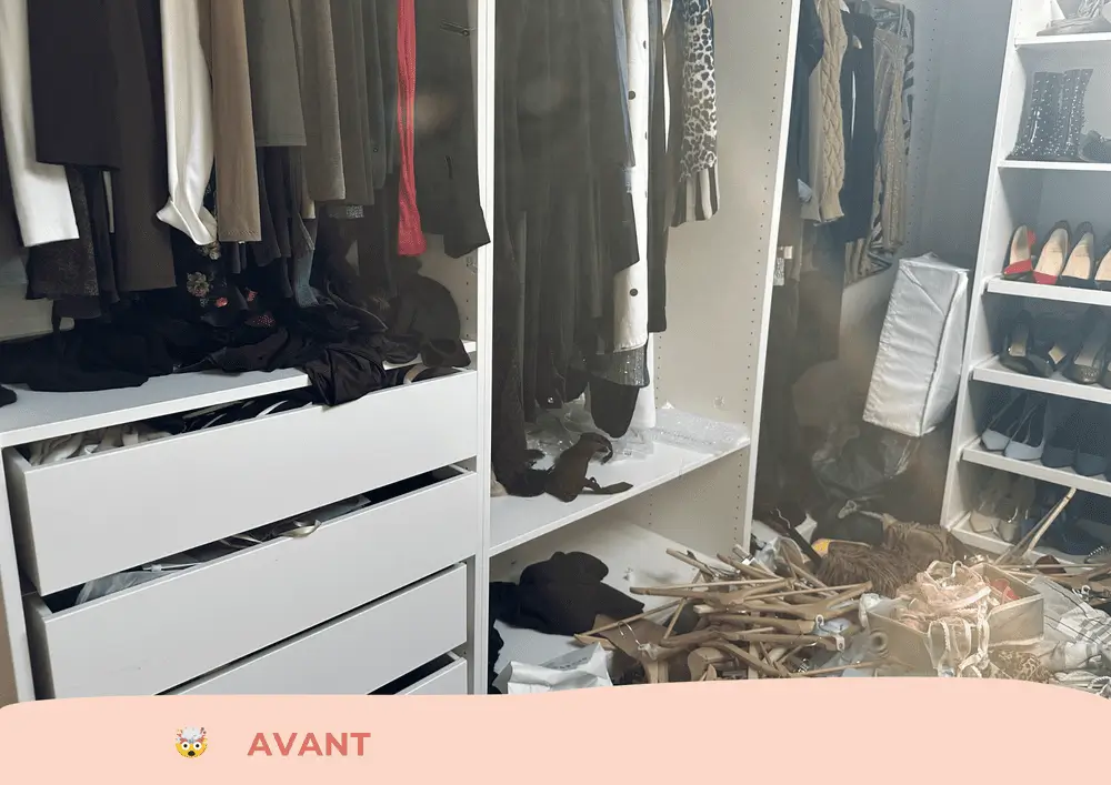 avant rangement dressing - Organisation maison Bree Van de Cool