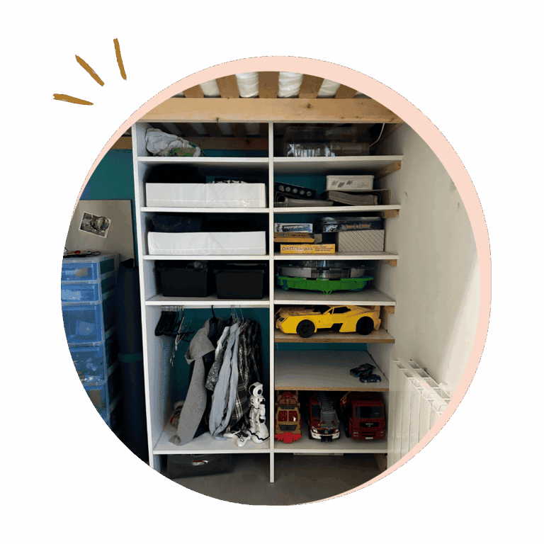 rangement chambre garçon - Bree Van de Cool Organisation maison