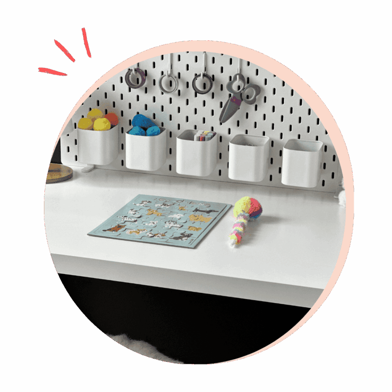 rangement loisirs créatifs enfants - Bree Van de Cool Organisation maison
